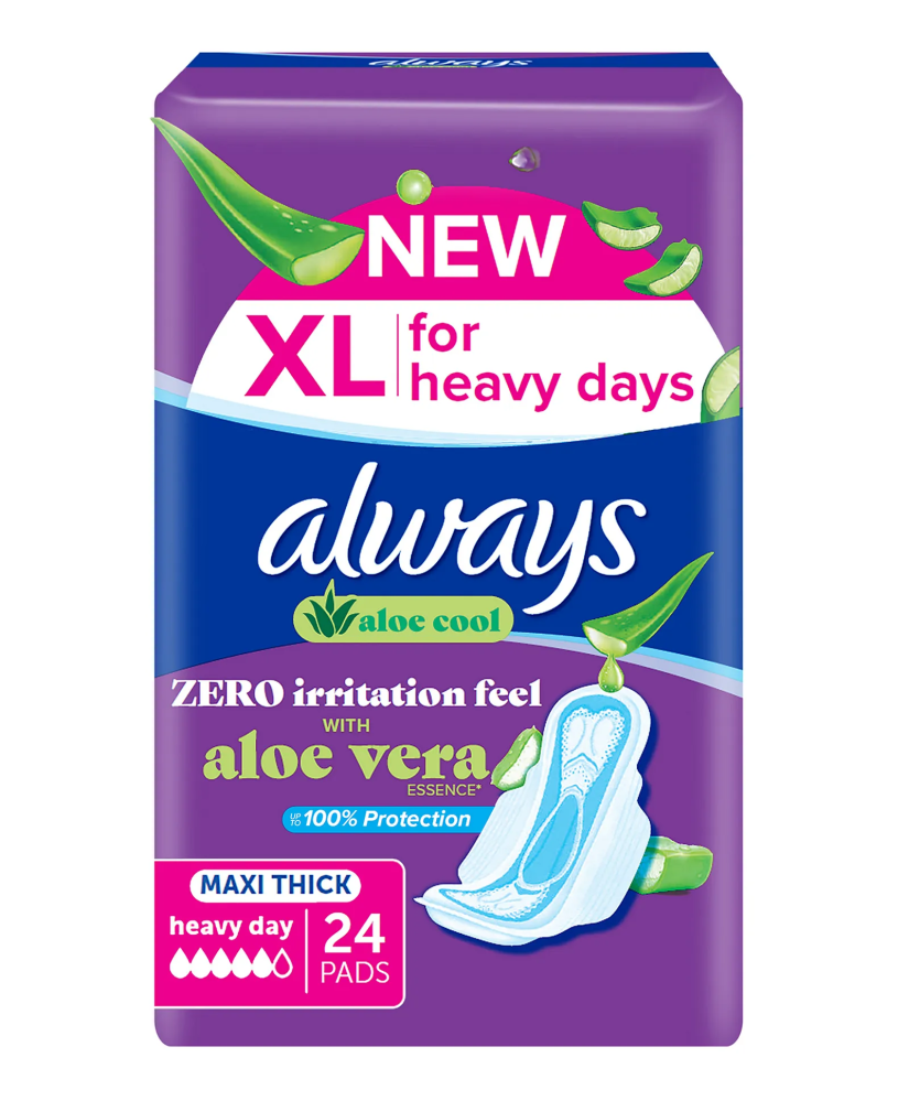 Clean & Dry Large Sanitary Pads with Wings 24 Sanitary Pads