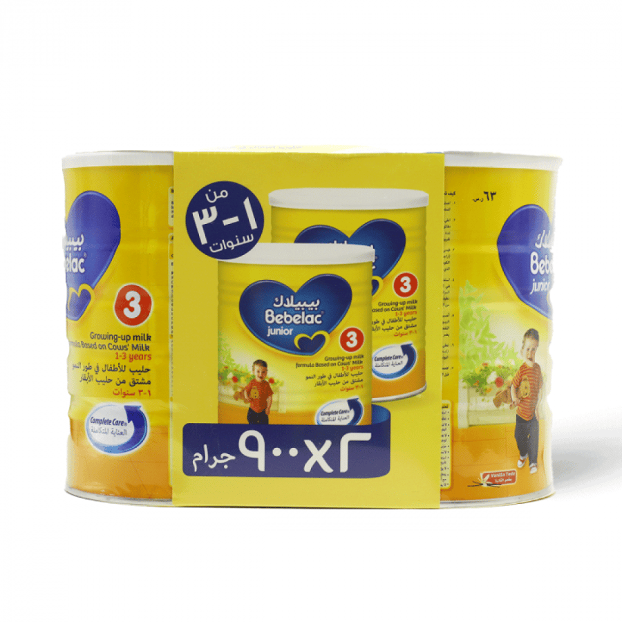 بيبيلاك جونيور 3  حليب أطفال  عرض 2×900 غرام  1-3 سنوات