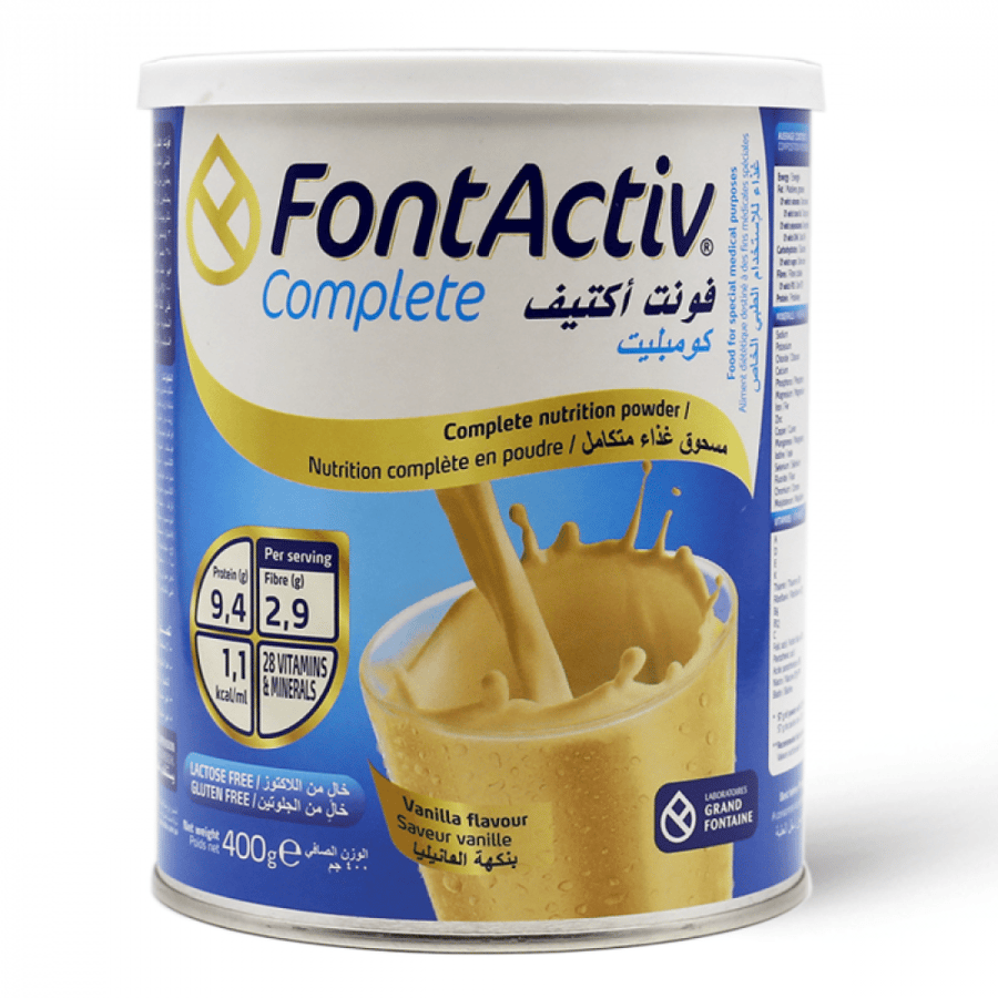 Font Active, Complete Vanilla Flavored Powder - 400g