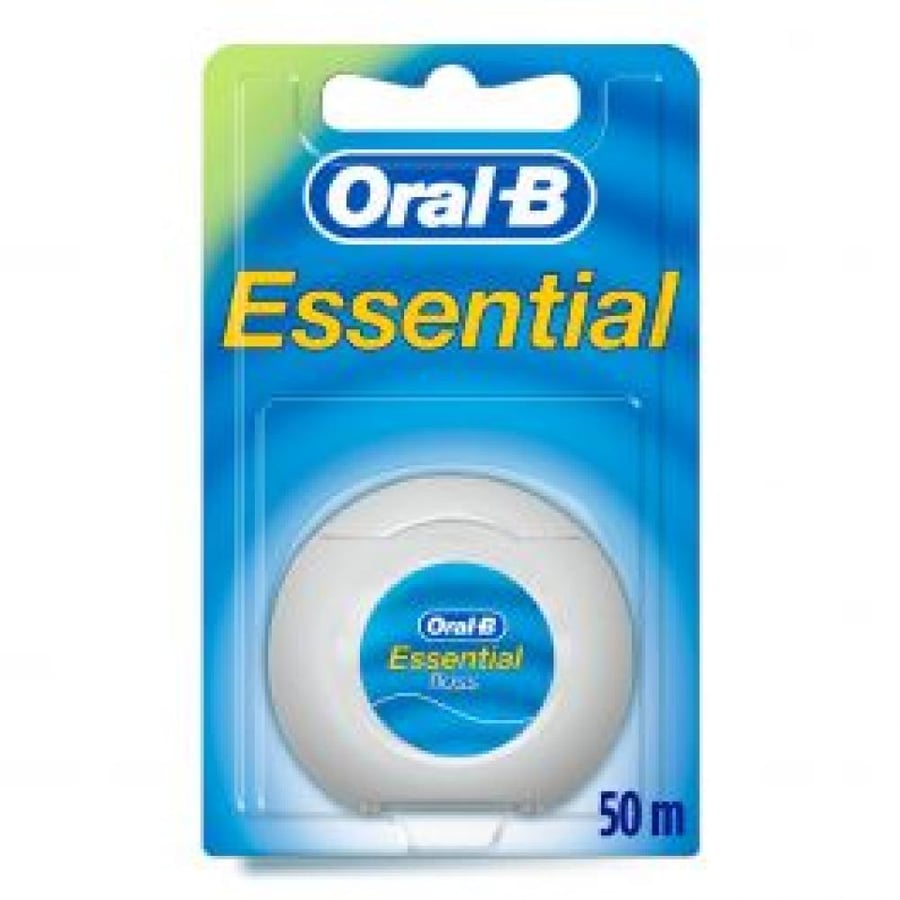 Oral-B Essentials Unwaxed Dental Floss, 50 Meters