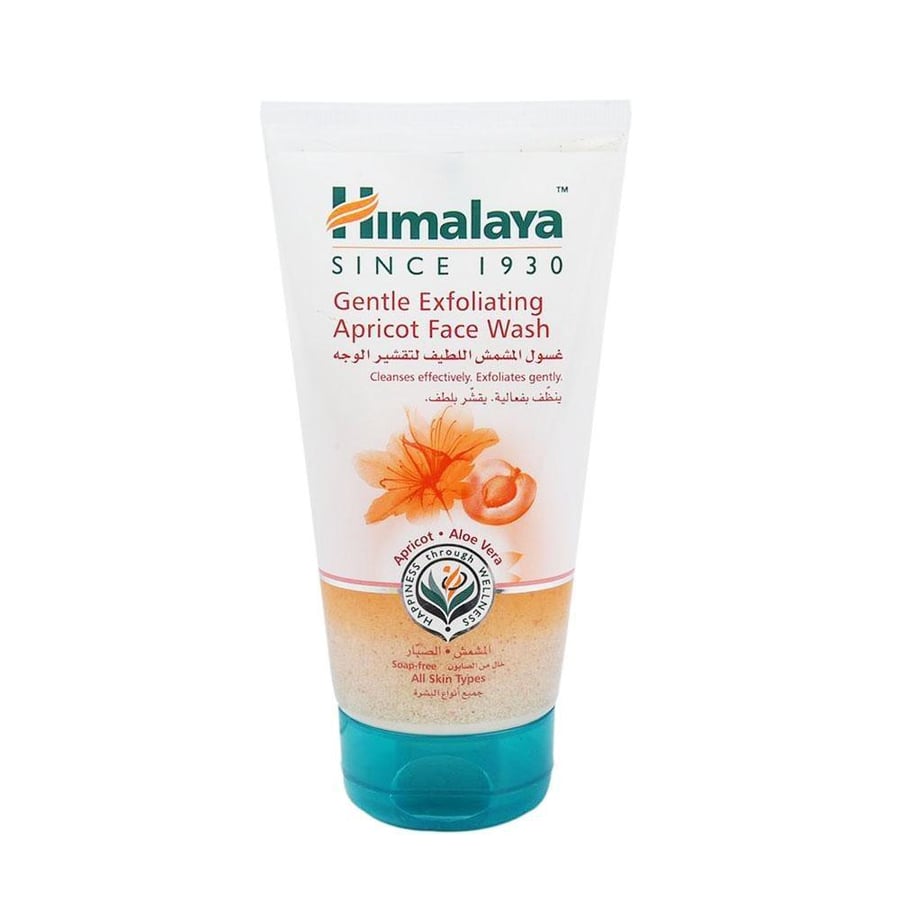 غسول هيمالايا المشمش اللطيف لتقشير الوجه – تنظيف وتقشير طبيعي للبشرة – 150ml