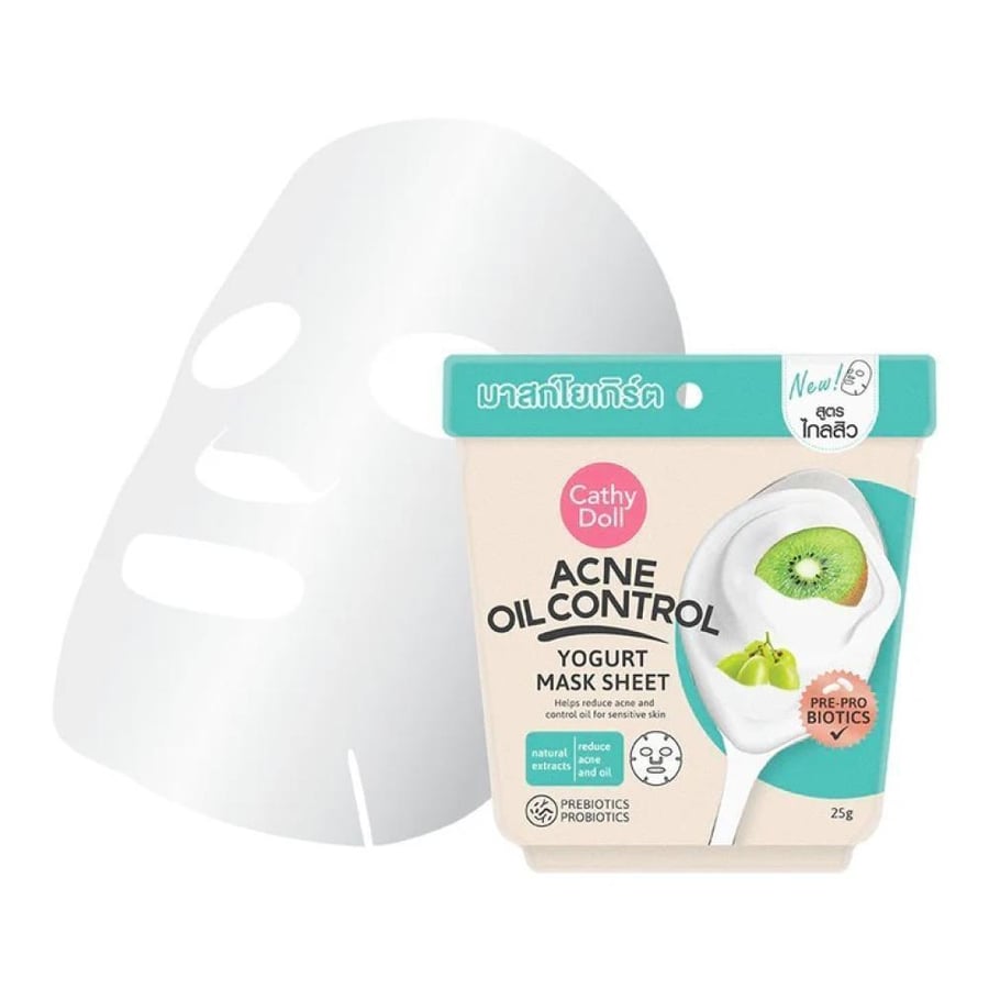 Cathy Doll Face Mask – Yogurt, Kiwi & Grape 25g (Acne & Skin Purifying)