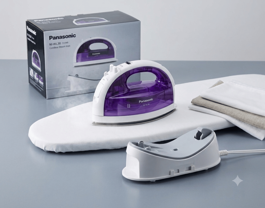 مكواة بخار لاسلكية باناسونيك (الموديل: NI-WL30) (Panasonic Cordless Steam Iron - NI-WL30):