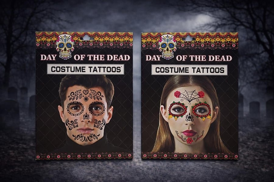 Day of the Dead Face Tattoos