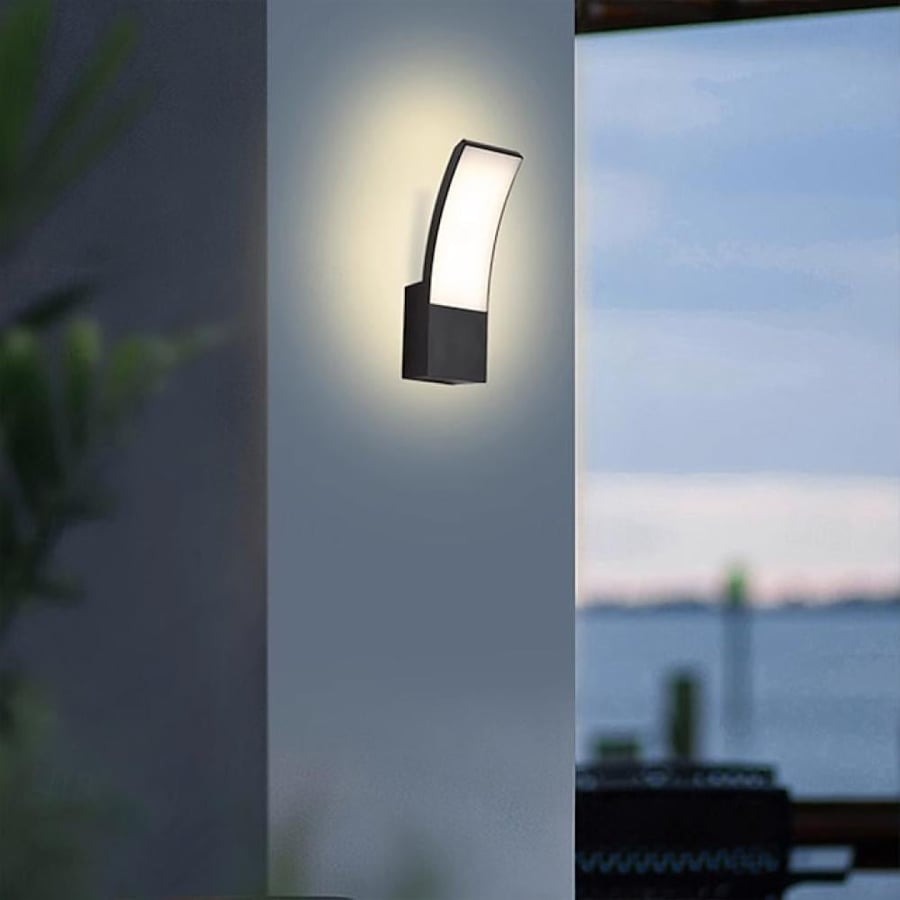 أبليك جداري LED أسود مربع طويل ألومنيوم مشارق العمران