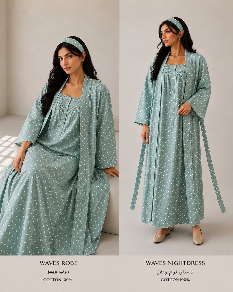طقم Mint Polka تسليم فوري