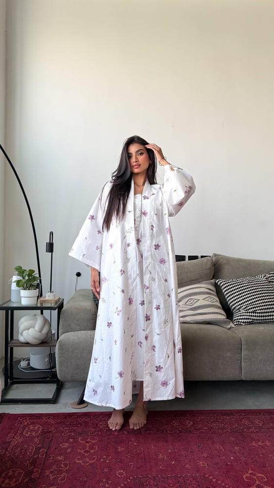 روب بيت الورد الكبير  الموف ثلاث قطع