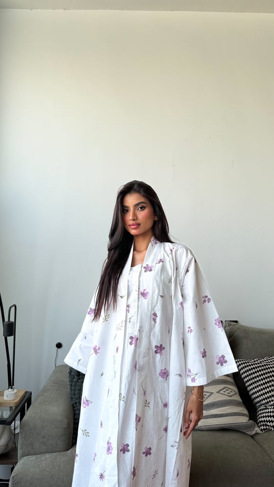 روب بيت الورد الكبير  الموف ثلاث قطع