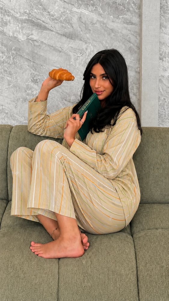 بجامة     Olive Stripe