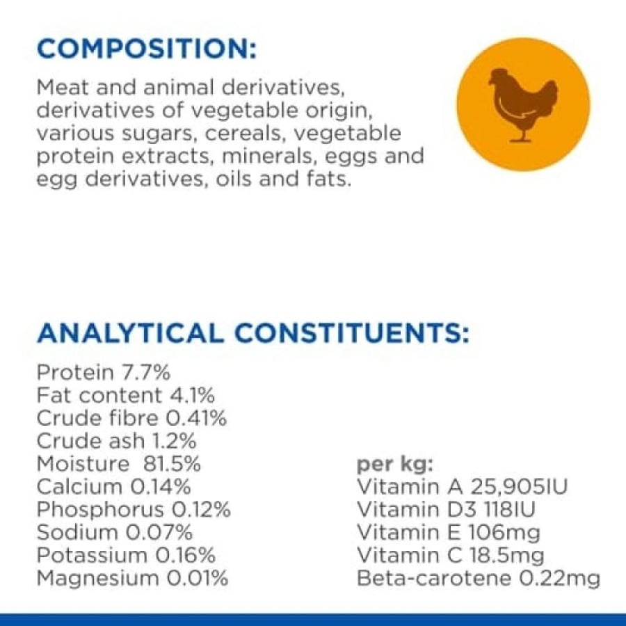 Hills moist food for adult cats with chicken - 85 grams