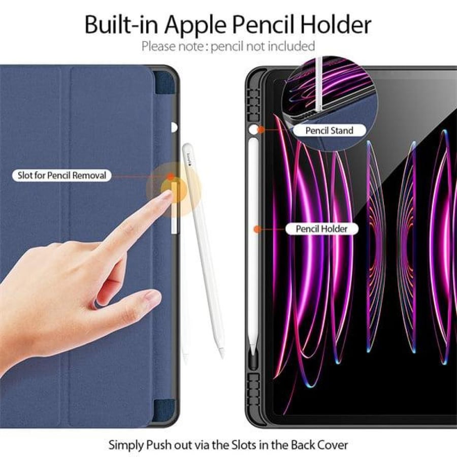 كفر Domo لأجهزة iPro 12.9 2018 / 2020 / 2021 / 2022(مزود بحامل Apple Pencil سمارات
