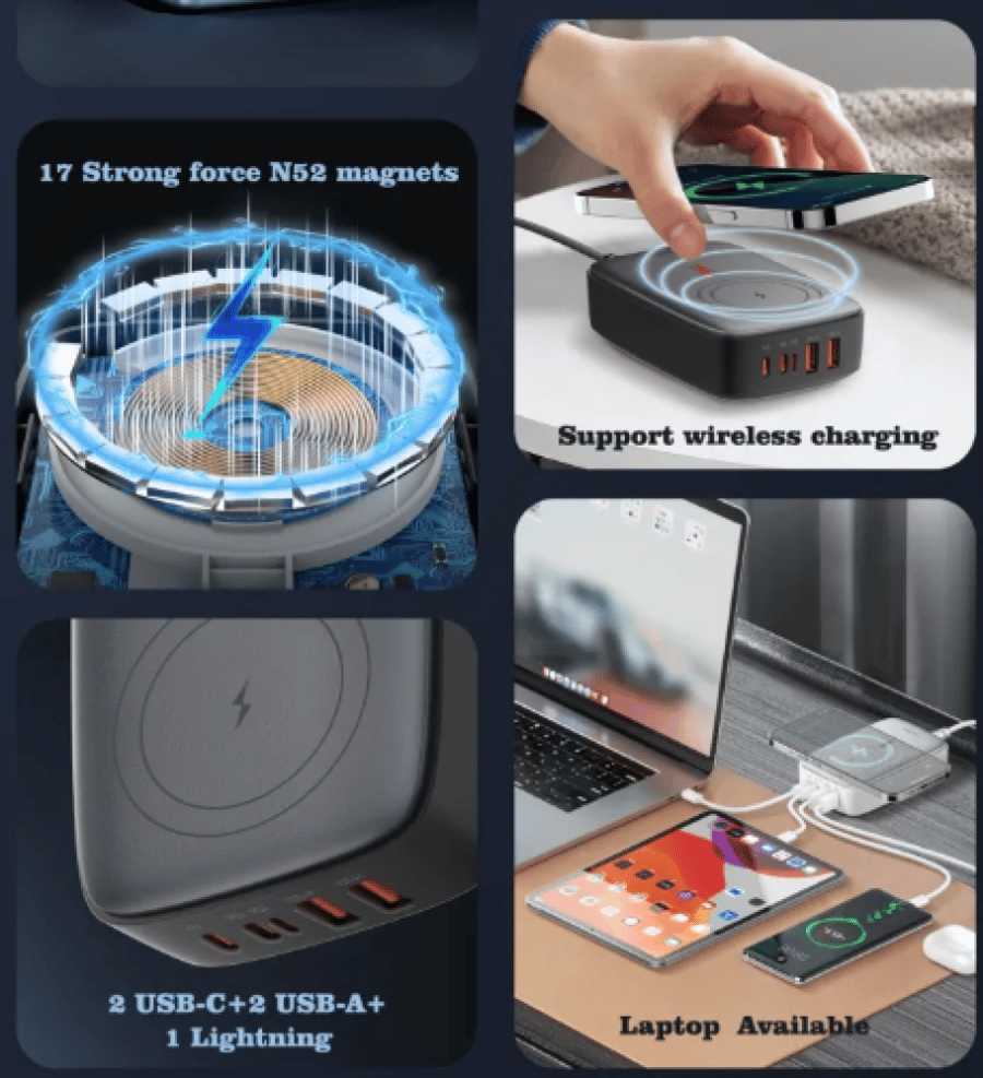 شاحن سطح المكتب DigitPlus 6 في 1 - طراز DP-Q4010