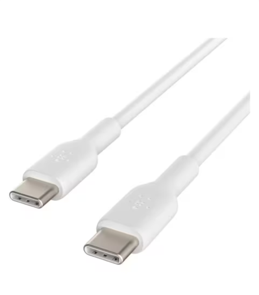 بيلكين - كابل USB-C إلى USB-C، بطول 1 متر، شحن سريع أبيض
