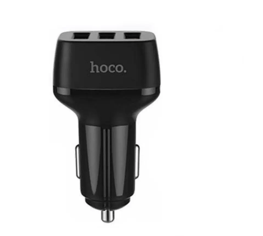 Hoco شاحن السيارة بثلاثة منافذ USB z15b