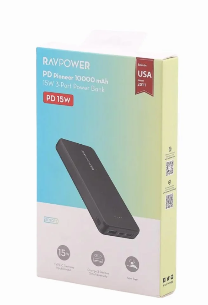 بطاريه متنقل 10000mAh شركة RAVPower