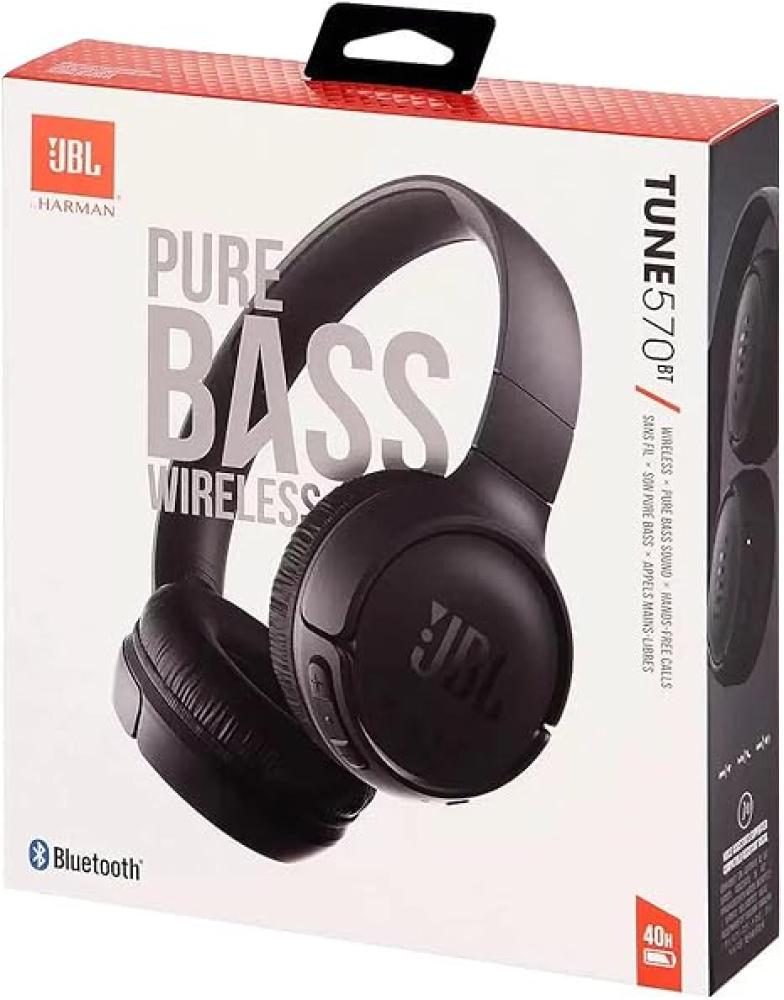 سماعة راس جي بي ال أسود JBL TUNE 570 BT