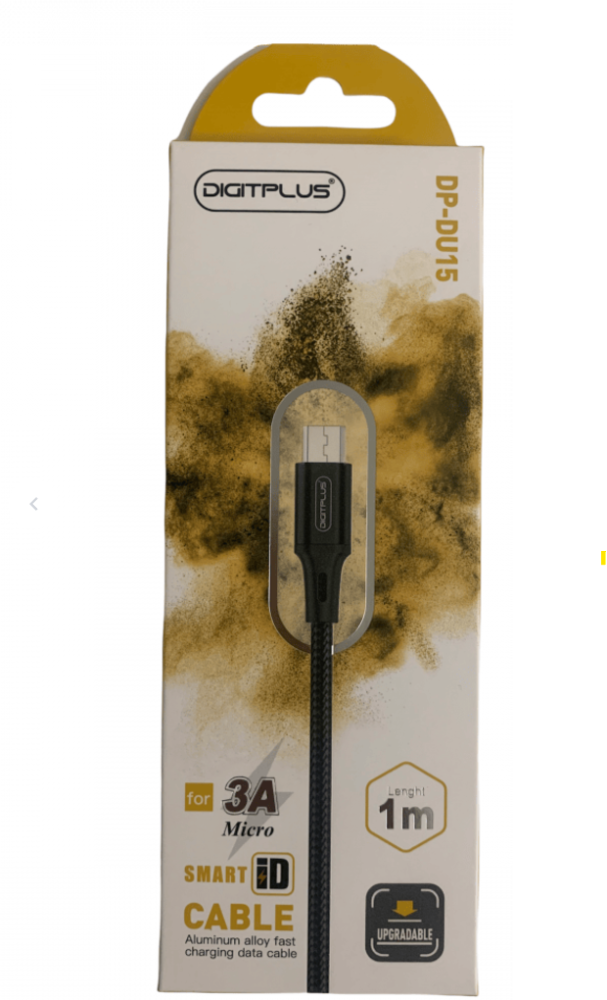Digitplus DP-DU15 Smart ID سلك شاحن مايكرو 3 أمبير، 1 متر