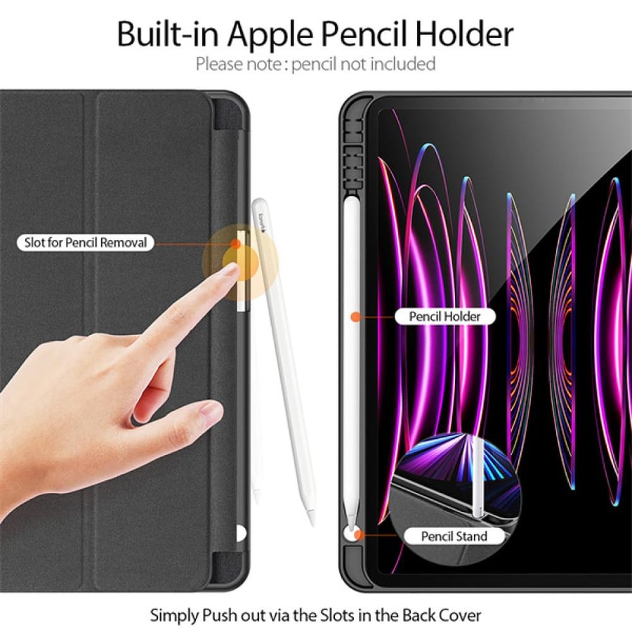 كفر Domo لأجهزة i Pro 11 2018 / 2020 / 2021 / 2022(مزود بحامل Apple Pencil سمارات