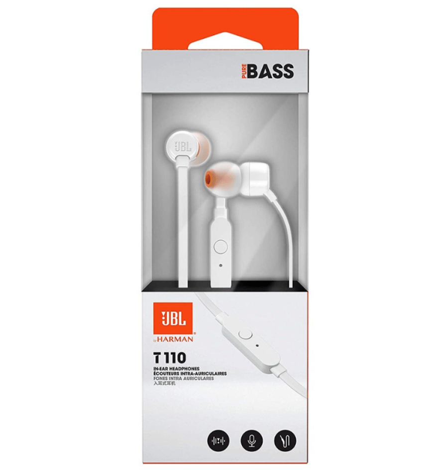 جي بي ال | هارمان سماعة اذن سلكية تون ابيض jbl Tune110