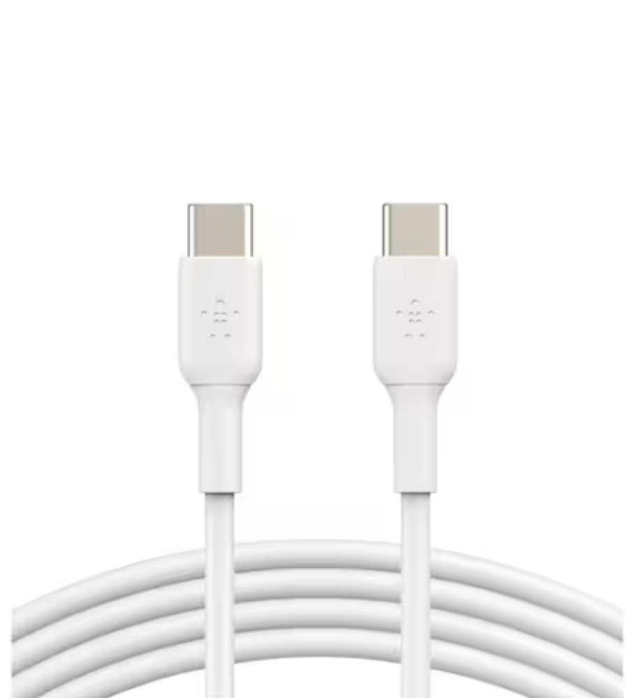 بيلكين - كابل USB-C إلى USB-C، بطول 1 متر، شحن سريع أبيض