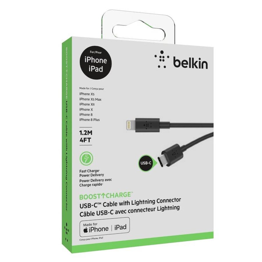 Belkin BoostCharge لشحن سريع بمنفذ Lightning وUSB-C