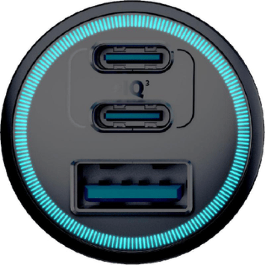 أنكر 535 شاحن سيارة، USB PD Power Delivery، 67 Watts، 3 USB 2X USB-C 1X USB، فضي