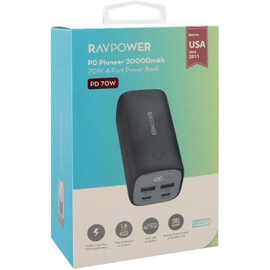 راف باور PB208 برو-آر بي شاحن بنك طاقة بقوة 70W