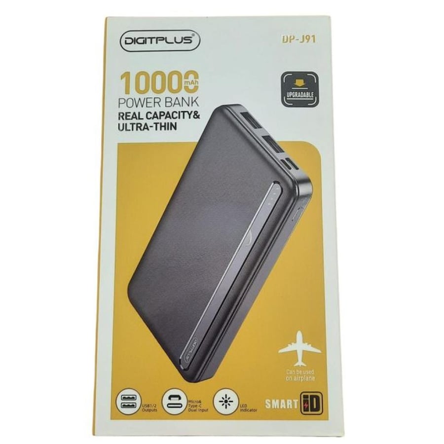 بنك طاقة (Power Bank) طراز DigitPlus DP-J91 بسعة 10000 مللي أمبير
