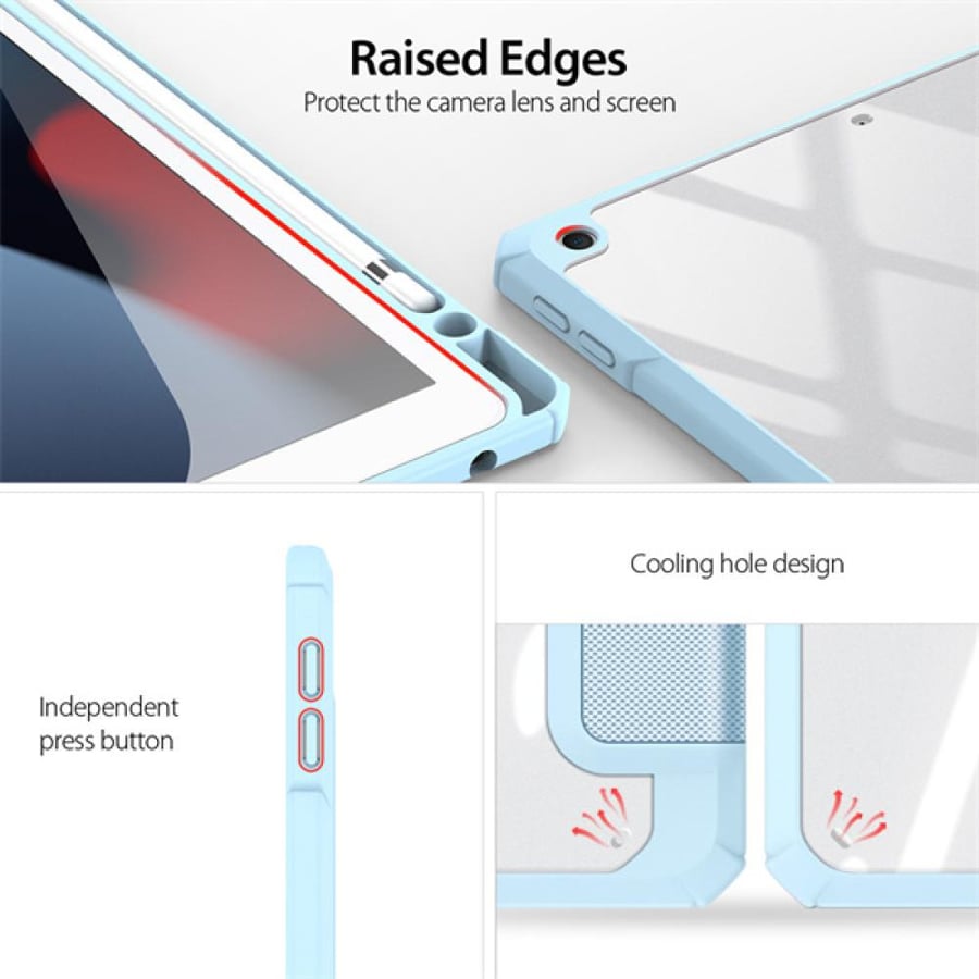 كفر سلسلة Toby لأجهزة iPad 7/8/9 بمقاس 10.2 (مزود بحامل قلم Apple سمارات