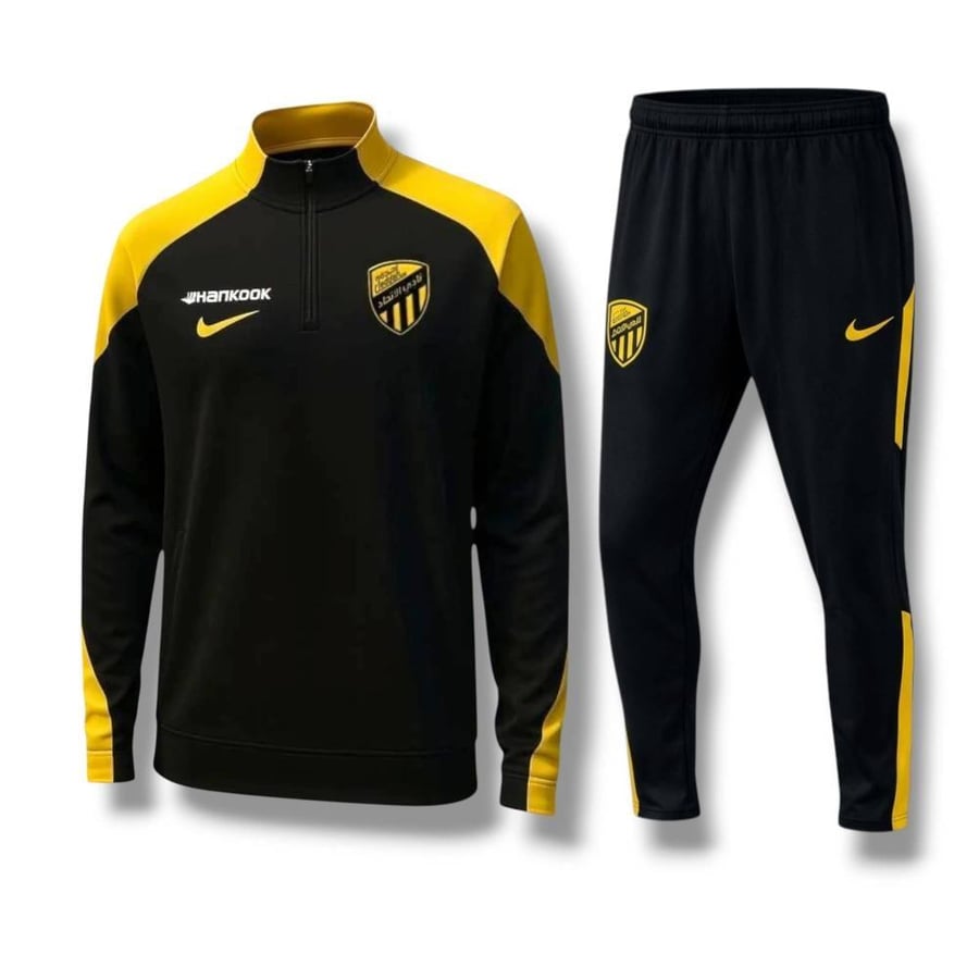 طقم تمارين الاتحاد الاسود 2026 كامل