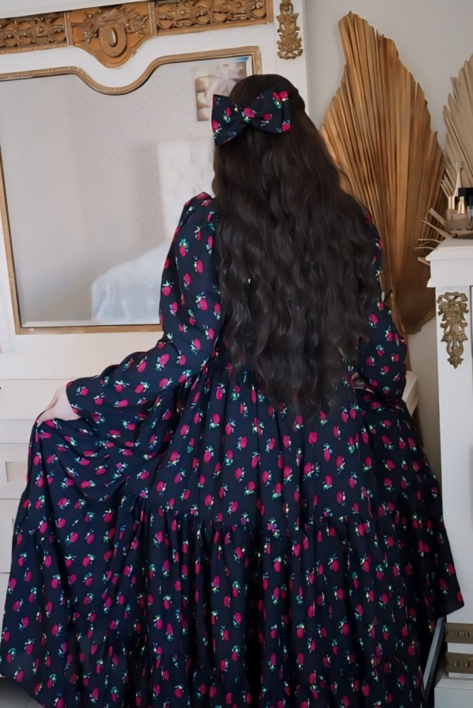فستان رمضان كرز أسود