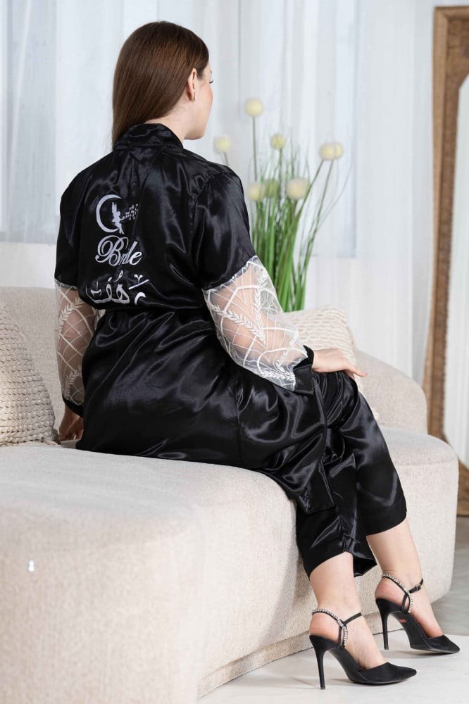 روب عرائس أسود كرستال