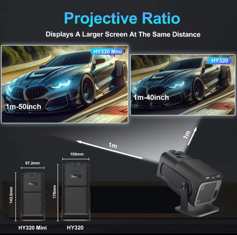 بروجكتر HY320 4K mini الاصدار الجديد