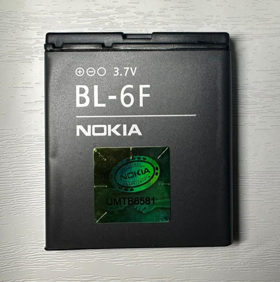 بطارية نوكيا BL-6F الاصلية N95 -8GB متوافقة مع جولات  E62,E65,N93I,N72,N93 N95,N98,N99,6290 6210,6210S, 6260S,6210SI 6210N,X5-00,X5-01,C5-01,6710N
