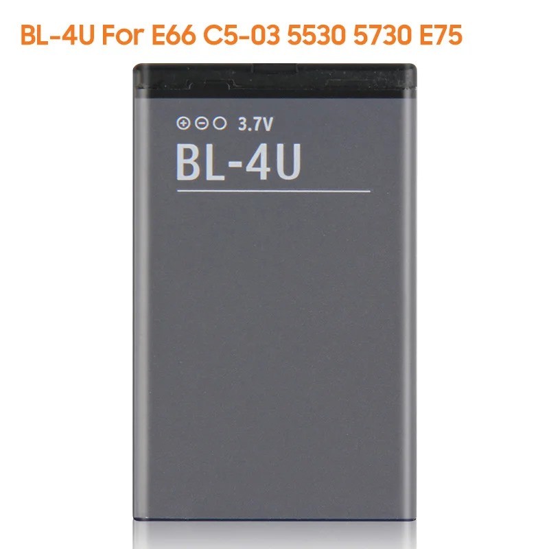 بطارية BL-4U نوكيا الاصلية متوافقه مع جوال نوكيا 206 515 5250 5330 XpressMusic 5730 C5-03 E66 Asha 300 500 8800