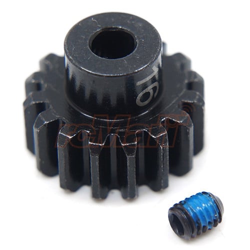 Traxxas Hardened Steel Machined Heavy  Duty Pinion Gear 16T 32P Black w/ Set for RC 3946X