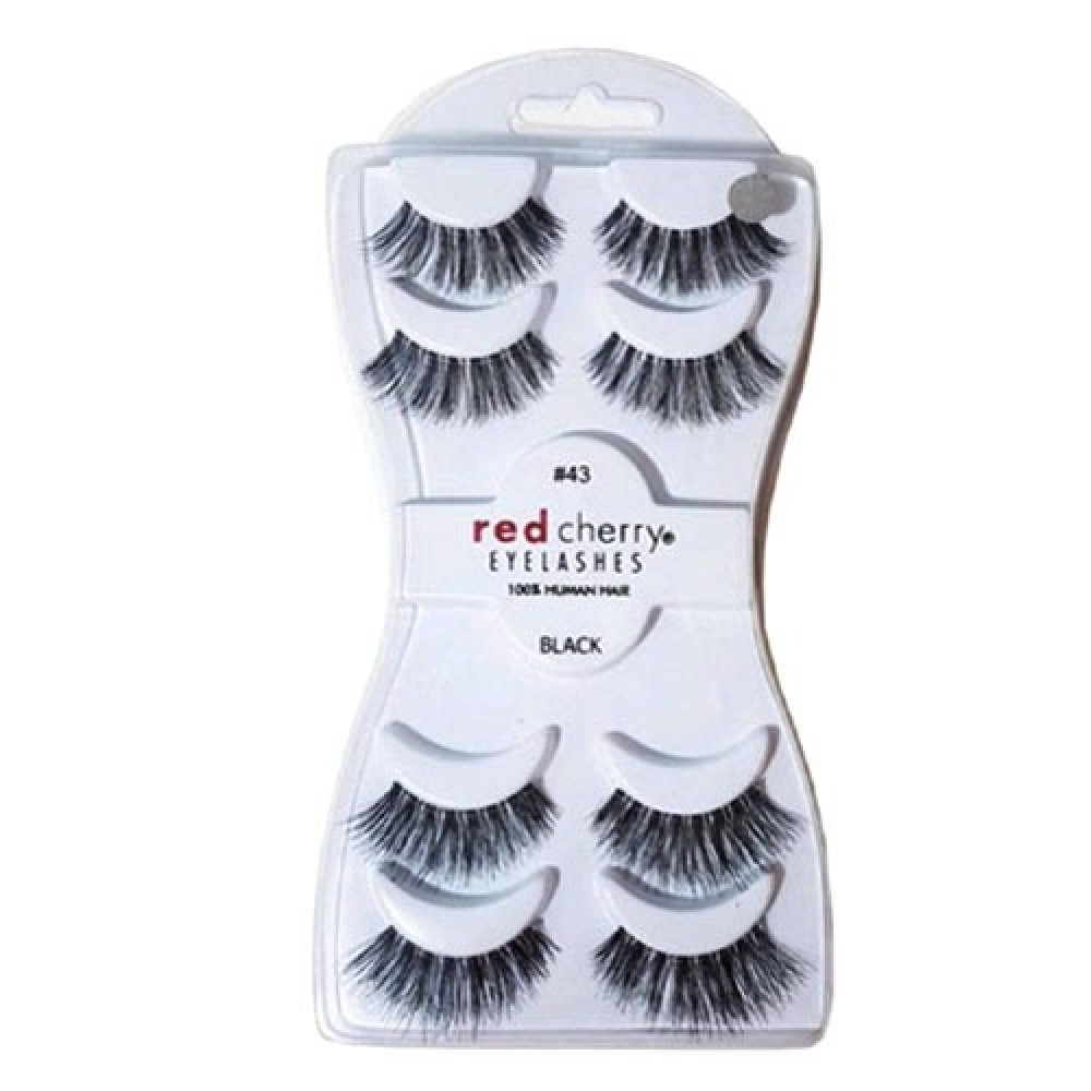red cherry false eyelashes set of 4 red eye lashes - ucv gallery