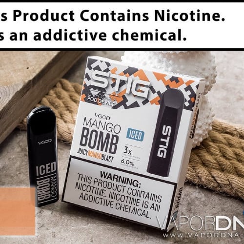 سحبة سيجارة جاهزة ستيج قنبلة المانجو بارد STIG Mango Bomb ICED