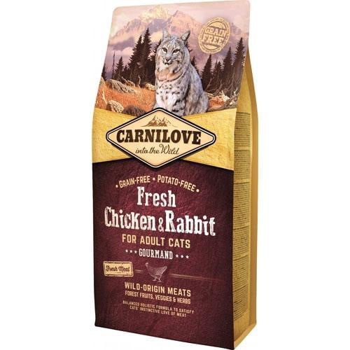 2 كيلو - كارنيلوف دجاج وأرنب طازج - للقطط البالغة