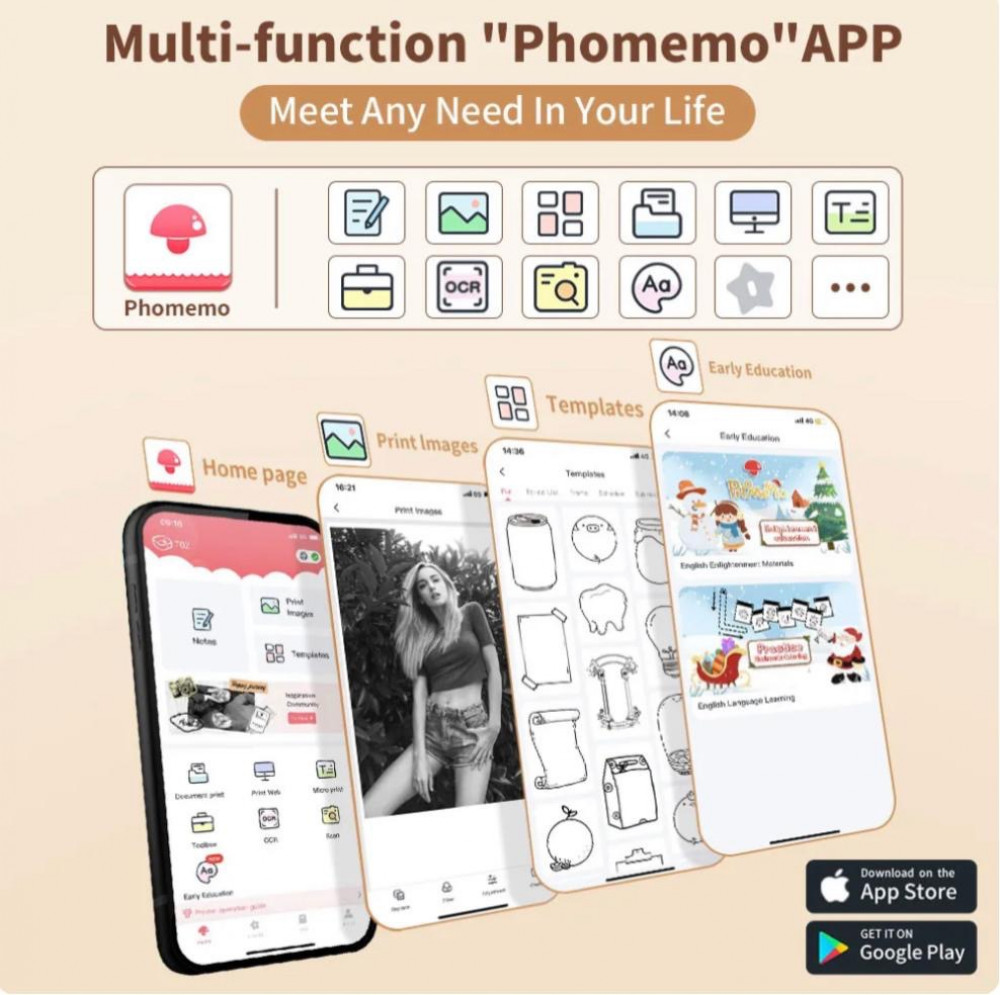 طابعة حرارية صغيره Phomemo T02