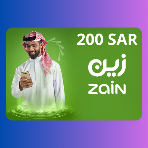 بطاقة شحن زين - المتجر السعودي 200 ريال