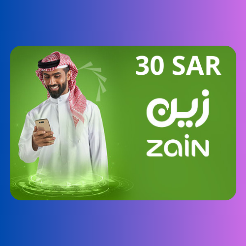 بطاقة شحن زين - المتجر السعودي 30 ريال