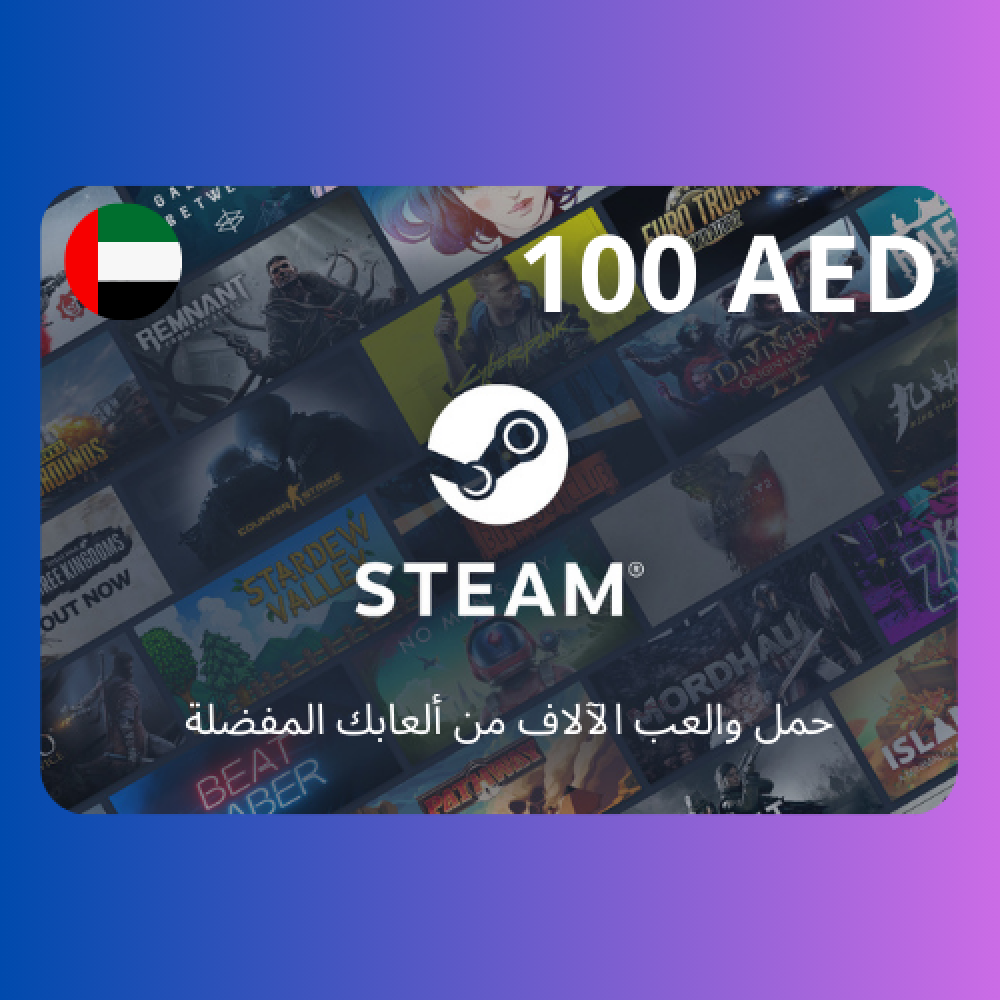 Steam Card 100 AED - UAE Store - Digital Purple