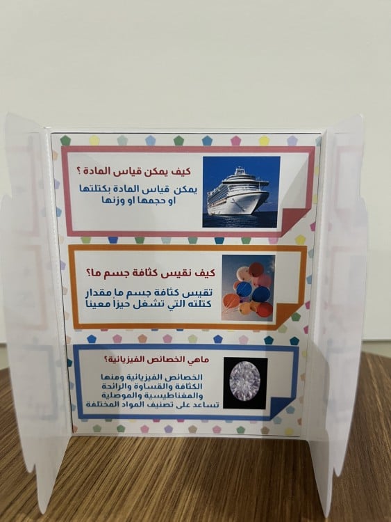 مطوية الخصائص الفيزيائية صف سادس