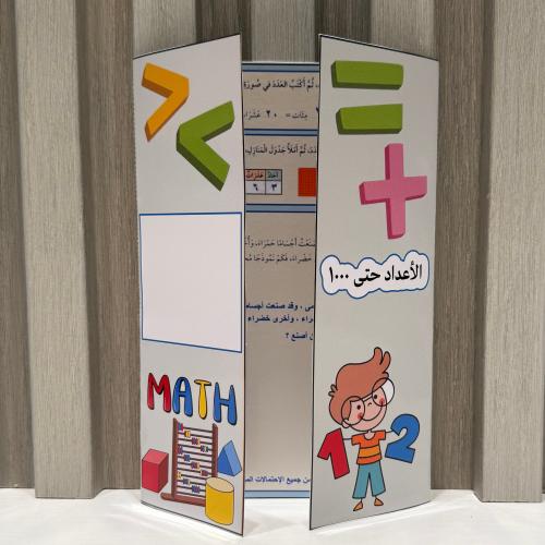مطوية الاعداد حتى ١٠٠٠ الصف الثاني الترم الثالث