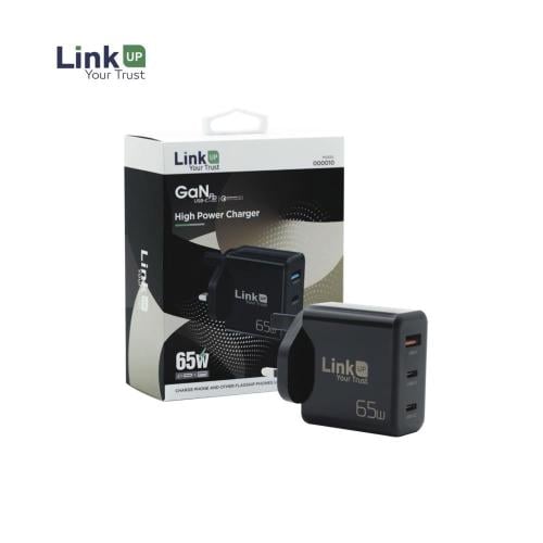 شاحن LinkUP GaN عالي الطاقة بقوة 65 واط