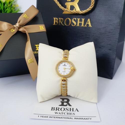 ساعه يد نسائيه  استيل ضمان سنه