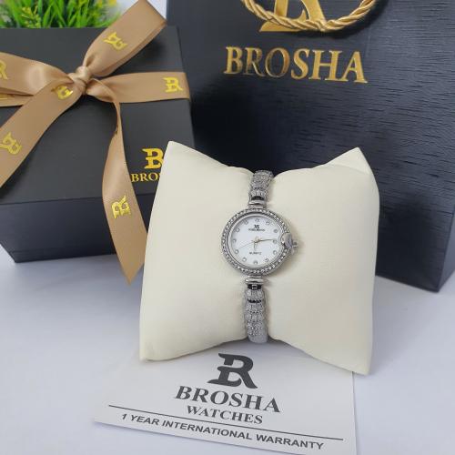 ساعه يد نسائيه  استيل ضمان سنه