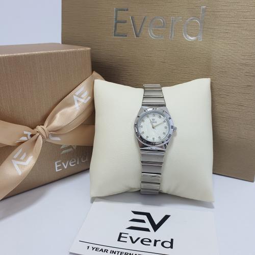 ساعه نسائية ماركة ايفرد الاستيل