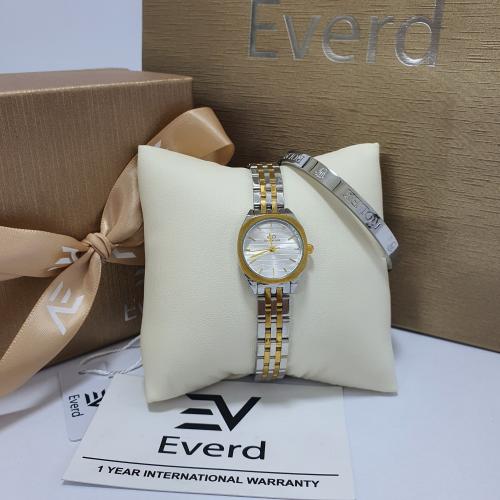 ساعه نسائية ماركة ايفرد الاستيل مع الاسوره ماركه